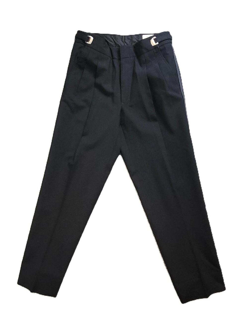 Black Tuxedo Pants Men's 31x30 Adjustable Waist Satin Stripe Formal Trousers